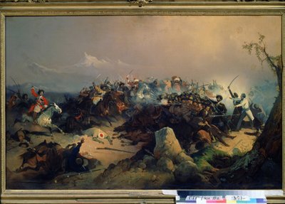 Venäjän ratsuväen tšerkessien hyökkäys 24. toukokuuta 1846 (Tšerkessien hyökkäys Venäjän ratsuväkeä vastaan ​​24. toukokuuta tekijältä David Johann Friedrch Koenig