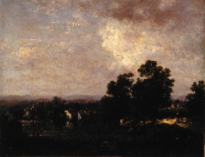 Wallkill Scenery, n. 1885 (öljy levylle) tekijältä David Johnson