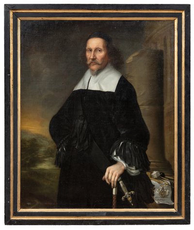 Georg Stiernhielm (1598-1672), valtion muinaistutkija, valtionarkistonhoitaja ja runoilija, 1663 tekijältä David Klöcker Ehrenstrahl