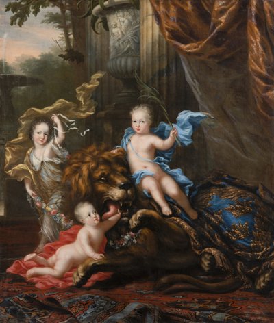 Hedvig Sofia ja Gustav, Ruotsin prinssi ja prinsessa, 1684 tekijältä David Klöcker Ehrenstrahl