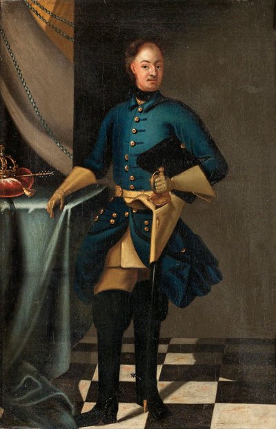 Ruotsin kuninkaan Kaarle XII:n muotokuva 1682-1718, n. 1716 tekijältä David Krafft von