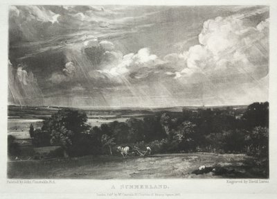 Erilaisia maisema-aiheita, tyypillisiä englantilaisille maisemille... Summerland, 1831. tekijältä David Lucas