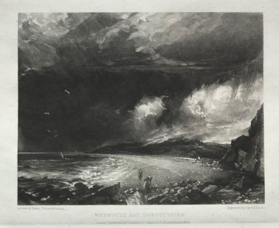Erilaisia maisema-aiheita, tyypillisiä englantilaisille maisemille... Weymouth Bay, Dorsetshire, 1830. tekijältä David Lucas