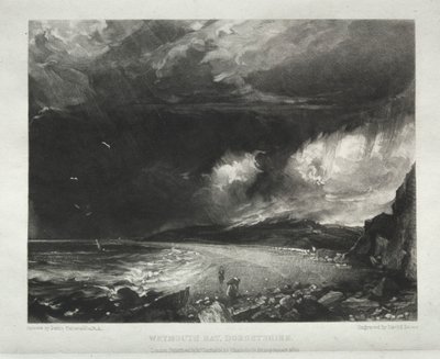 Erilaisia maisema-aiheita, tyypillisiä englantilaisille maisemille kuvista, jotka on maalannut John Constable, R.A.: Weymouth Bay, Dorsetshire tekijältä David Lucas