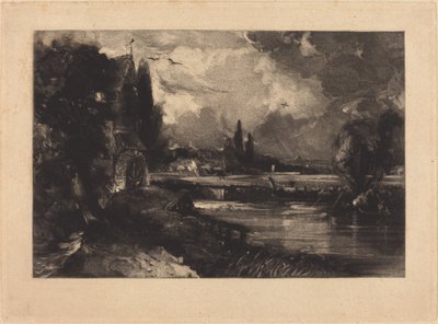 Mylly lähellä Colchesteria tekijältä David Lucas after John Constable