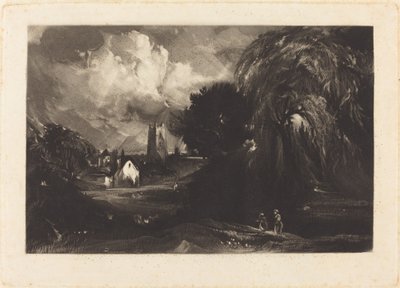 Stoke-by-Neylandfinnish tekijältä David Lucas after John Constable