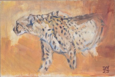 Cheetah, 2021 (öljy kankaalle) tekijältä David Mayer