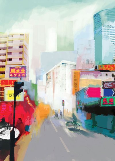 Kirje Singaporesta, 2012, sekatekniikka tekijältä David McConochie