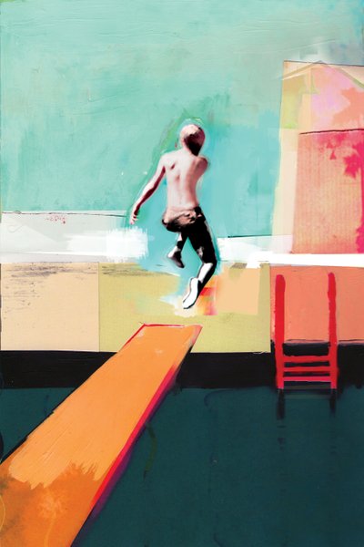 Pool Day, 2011, kollaasi paperille tekijältä David McConochie