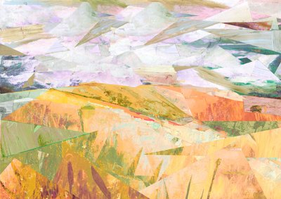 Summer Fields, 2017 (Mixed Media puupaneelilla) tekijältä David McConochie