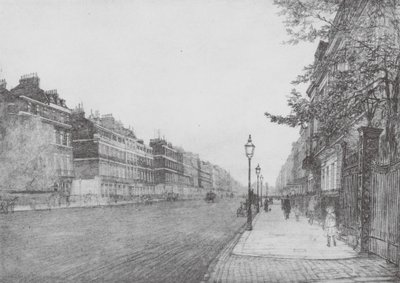 Lontoo: Portland Place (värilitra) tekijältä David Muirhead (after) Bone