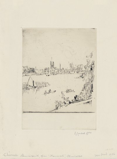 Hammersmith alkaen Thamescote, Chiswick Mall tekijältä David Muirhead Bone