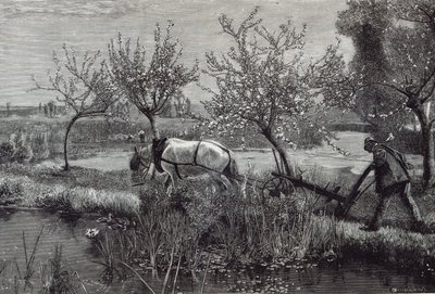 "Pieni maatila hyvin viljelty", Picardie, "Leisure Hour", 1888 tekijältä David Murray