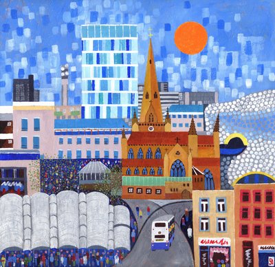 Bullringin aurinko, 2012 (akryyli kankaalle) tekijältä David Newton