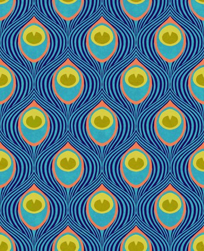 Peacock Cyan, 2019 (sekatekniikka digitaalinen) tekijältä David Newton