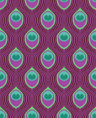 Peacock Magenta, 2019 (sekatekniikka digitaalinen) tekijältä David Newton