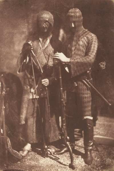 Afghan or Circessian Armour, 1843. Tekijät: David Octavius Hill, Robert Adamson. tekijältä David Octavius Hill, Robert Adamson