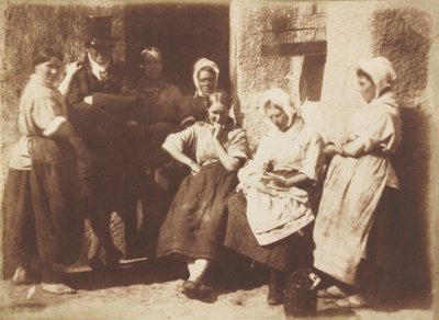 Newhavenin luotsin mökin ovi,1845 (kuva) tekijältä David Octavius Hill