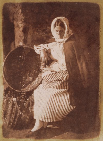 Mrs Hall, Newhaven, 1843-47 (suolapaperiprintti kalotyyppinegatiivista) (katso myös 224278, 224279) tekijältä David Octavius Hill