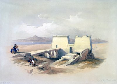 "Wady Sabouan temppeli, Nubia", 1800-luku tekijältä David Roberts, Louis Haghe