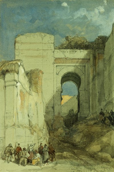 Vanha maurien portti, Granada, 1883 tekijältä David Roberts