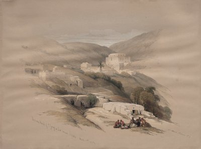 Pyhän Yrjön kristillinen kirkko Luddissa, muinaisessa Lyddassa, 1839. tekijältä David Roberts