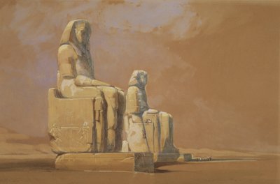 Colossi, Thebes, 1838 tekijältä David Roberts