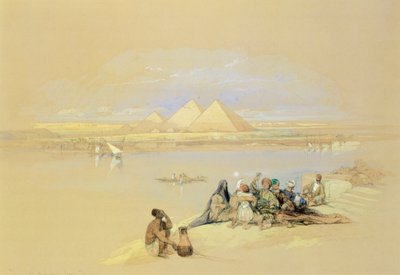 Egypti, Giza, Pyramidit, kirjoittanut David Roberts tekijältä David Roberts