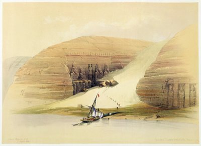 Kaivettu Abu Simbelin temppeli, Nubia, Egypti, c1845 tekijältä David Roberts