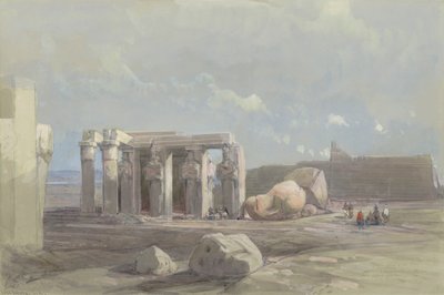 Memnoniumissa, Thebassa sijaitsevan kolossaalisen patsaan palasia. tekijältä David Roberts