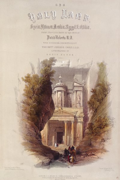 Louis Haghen (1806-85) kaiverrus "Pyhään maahan" tekijältä David Roberts