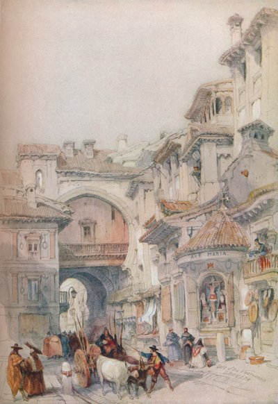 Vivarramblan portti, Granada, 1830-luku, 1930. tekijältä David Roberts