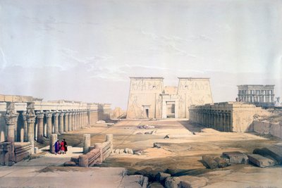Grand Approach to the Temple of Philae, Nubia, 18th century tekijältä David Roberts