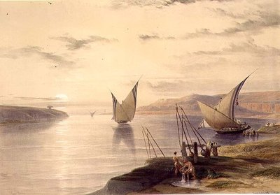 Hager Setsilis, kirjasta "Egypti ja Nubia", osa 1 (litografia). tekijältä David Roberts