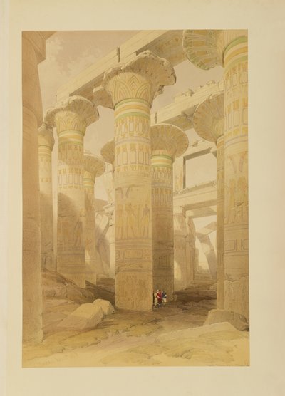 Hall of Columns, Karnak, Egyptistä ja Nubiasta, Vol.1 tekijältä David Roberts