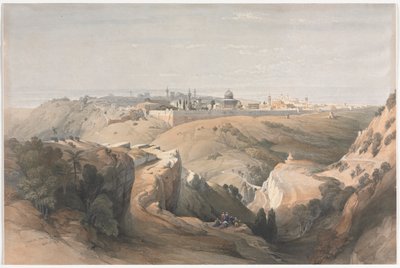 Jerusalem Öljymäeltä, 1839. tekijältä David Roberts