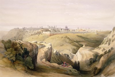Jerusalem Öljymäeltä, 8. huhtikuuta 1839, levy 6 