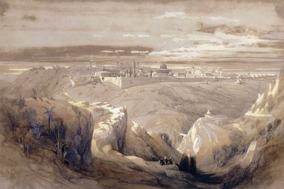 Jerusalem Betaniaan johtavalta tieltä, tekijältä David Roberts