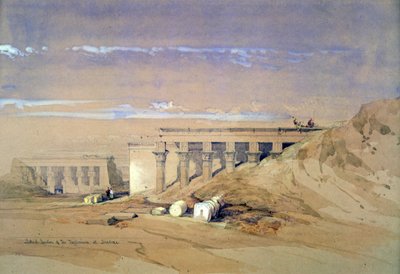 Sivunäkymä temppelistä nimeltä Typhonaeum Denderassa, Egyptissä, 1800-luku tekijältä David Roberts