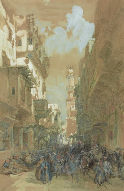 El Mooristanin moskeija, Kairo, Egypti, 1838 tekijältä David Roberts