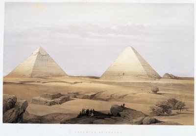Geezehin pyramidit - "Pyhässä maassa", Lontoo 1849 tekijältä David Roberts