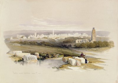 Ramla, teoksesta "Pyhä maa", kaiverrus Louis Haghe (1806-85), 1839 tekijältä David Roberts