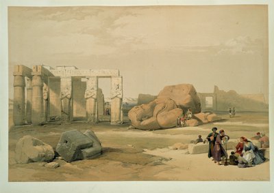 Theban suuren kolossin jäännökset tekijältä David Roberts