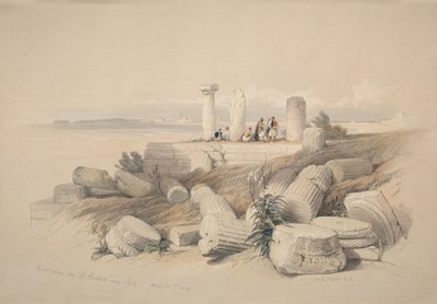 Rauniot nimeltä Om El Hamed lähellä Tyreä tekijältä David Roberts