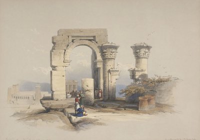 Rauniot, temppeli Biggehin saarella, Nubia tekijältä David Roberts