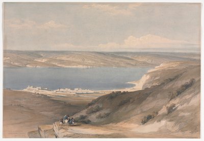 Galileanmeri Genesaretissa katsoen kohti Basania, 1839. tekijältä David Roberts