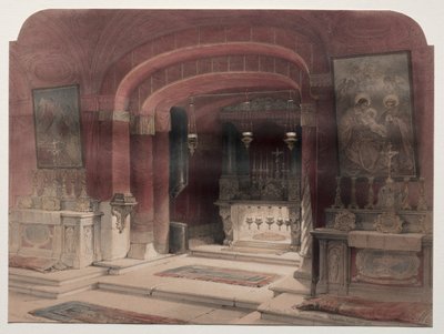 Marian ilmestyksen pyhäkkö, Nasaret, 1839. tekijältä David Roberts