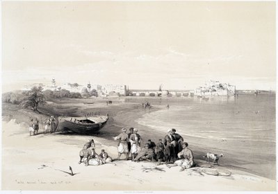 Sidon (Said), piirustus tehty 28.4.1839 "Pyhässä maassa" Lontoossa 1849 tekijältä David Roberts