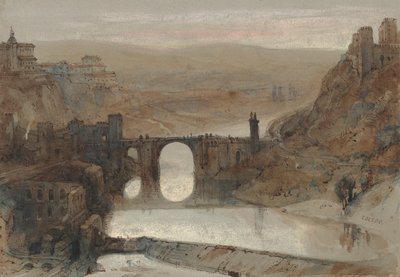 Toledon silta, lähellä Madridia, Espanja tekijältä David Roberts