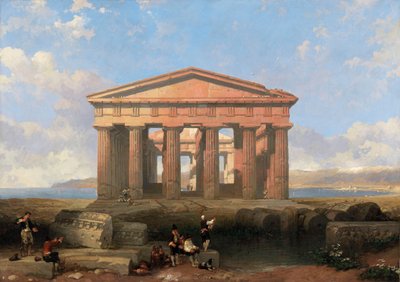 Neptunuksen temppeli Paestumissa tekijältä David Roberts